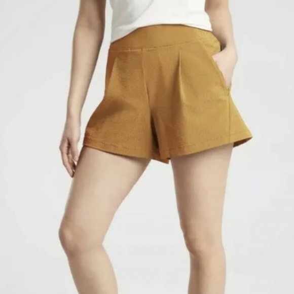 Athleta Pants - Athleta Textured Brooklyn Short Yellow 6